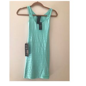 Bebe light blue bodycon dress